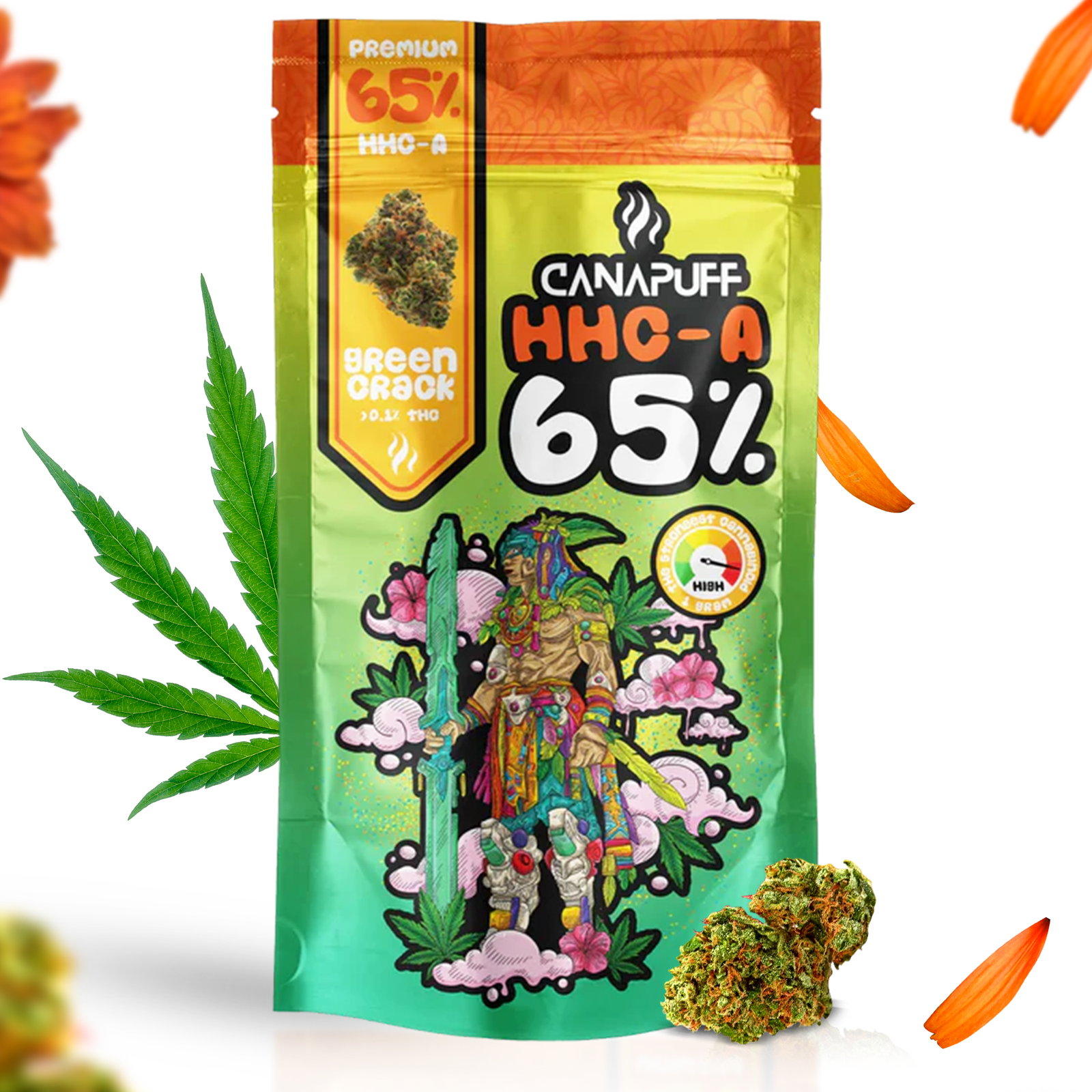Canapuff - Groene Crack 65% - HHC-A Bloemen