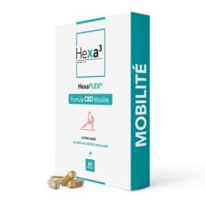 60 CBD HexaFLEX capsules 1800 mg. Pijn en mobiliteit. THC-vrij.