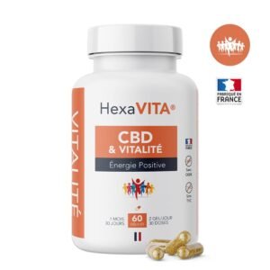 60 CBD HexaVITA capsules 1500 mg. Energie en vitaliteit. THC-vrij.