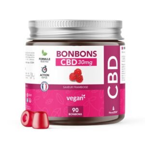 90 frambozen CBD-gummies 2700mg HexaZEN. THC-vrij
