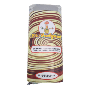 Dr. Feelgood – Karamel Koffie Crunch Chocolade Reep