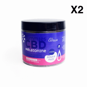 CBD Melatonine Frambozen Gummies 300mg. THC-vrij.
