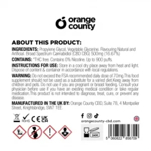 Grape Burst Vape Pen 500mg CBD+CBG (klaar voor gebruik)