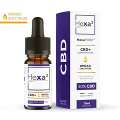 HexaPURE CBD-olie. Breed spectrum 30% / 3000 mg. Zonder THC (10 ml)